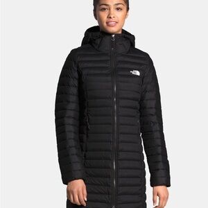 The North Face Women's Long Black Stretch Down Parka Jacket